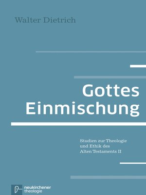 cover image of Gottes Einmischung